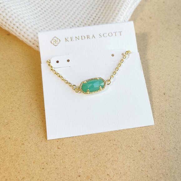 Kendra Scott - Elaina Gold Chalcedony Glass Adjustable Chain Bracelet - Picture 1 of 3